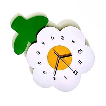 Silent Wall Clock,Flower Shaped Wall Clocks Cute Wall Clocks Living Room Wall Clocks Highly Versatile