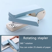 Rotating Stapler for Office Home Desktop Use, Heavy Duty Full Rotation Stapler, Labor Saving Stapling Tool, Compact Durable Metal Plastic Stapler for Daily Binding Tasks