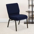 thumbnail image 2 of Bowery Hill Patterned Church Stacking Chair in Navy Blue, 2 of 6
