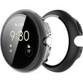 thumbnail image 1 of KOMI Protecteur d'Écran Compatible avec Pixel Watch 2/Google Pixel Watch Case, Étui Protecteur Rigide en PC Anti-Rayures avec Pare-Chocs, Étui de Protection Antichoc pour Google Pixel Watch Étui, Noir&Transparent, 1 of 5
