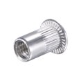thumbnail image 5 of Unique Bargains M4 Rivet Nuts Aluminium Alloy Knurled Flat Head Threaded Insert Nut Silver 50 pcs, 5 of 5