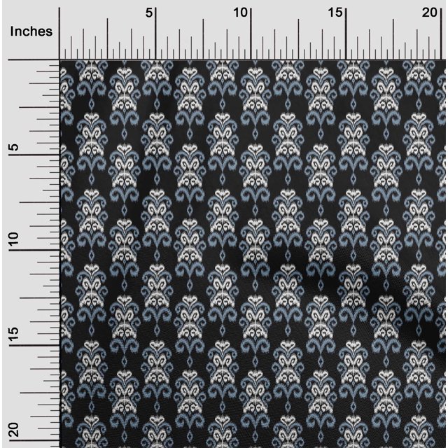 oneOone Viscose Jersey Fabric Damask Ikat Printed Craft Fabric BTY 60 Inch Wide