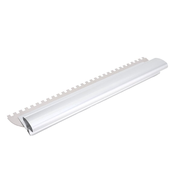 Square Notch Tiling Trowel 2/5x2/5in Notched Aluminum Alloy Stainless Steel Tile Adhesive Spreader with Baffle Design for Large Area Plastering Tile Installation
