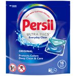 Persil Ultra Pacs Original Everyday Clean Laundry Detergent, 16 Count - Advanced Deep Clean, Fabric Protection, Vibrant Colors, Works in All Washer Types, Convenient Premeasured Pacs