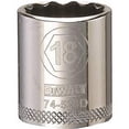 thumbnail image 1 of Stanley Tools 7515794 DWMT74523OSP 0.375 Drive 12 Point Socket, 18 mm, 1 of 1
