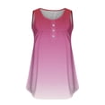 thumbnail image 3 of Dealovy Plus Size Tank Tops for Women Casual Sleeveless Scoop Neck Buttons Ruched Solid Color Loose Flowy Tees, 3 of 4