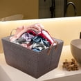 thumbnail image 4 of Jubipavy Clothing Storage Containers Laundry Basket Foldable Laundry Basket Dirty Laundry Basket Protective Sisal Rope Handle For College Dorms Bathroom Bedroom Laundry Hamper, 4 of 6