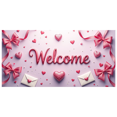 thumbnail image 1 of Welcome Decorative Banner with Roses and Hearts for Parties Events Celebrations Wedding Backdrop Party Decoration and Indoor Photography Background, 1 of 4