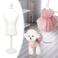 thumbnail image 3 of DOLITY Dog Dress Form Mannequin Jewelry Chain Show Holder Display Stand for Pet Clothes White, 3 of 9