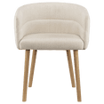 thumbnail image 3 of Bouclair White Fabric and Mango Wood Chair, 3 of 8