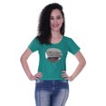 thumbnail image 1 of Moomaya T-shirt à Manches Courtes pour Femmes avec Col Rond, Écusson à Paillettes, Coupe Décontractée - 9M, 1 of 7