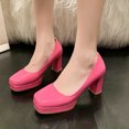 thumbnail image 1 of LSLJS Women's Plus-size Fashion Solid Color Waterproof Table Work Shoe Covers High Heel Shoes, 1 of 7