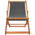 thumbnail image 2 of vidaXL Folding Beach Chairs 2 pcs Grey Fabric, 2 of 5