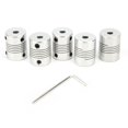 thumbnail image 2 of DIY Shaft Couplings, 5Pcs Strong And Durable Flexible Shaft Couplings Coupler  For 3D Printer, 2 of 8
