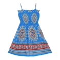 thumbnail image 2 of Robe Fille Smockée Dos Nu Paisley Bleu 2-3 Ans, 2 of 4