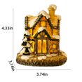 thumbnail image 3 of Light Up Christmas House Decoration Battery Operated Resin Miniature Snow Scene with Warm White LED Lights for Table Desk or Bedroom, 3 of 7