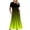 Yellow, variant on LOVZFMLL Women's Summer Casual Short Sleeve Crewneck Dress Casual Flowy Tiered Maxi Beach Dress With Pockets Gradient Print Dress Orange XL