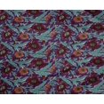 thumbnail image 4 of oneOone Polyester Lycra Fabric Leaves & Floral Block Print Fabric By The Yard 56 Inch Wide, 4 of 5
