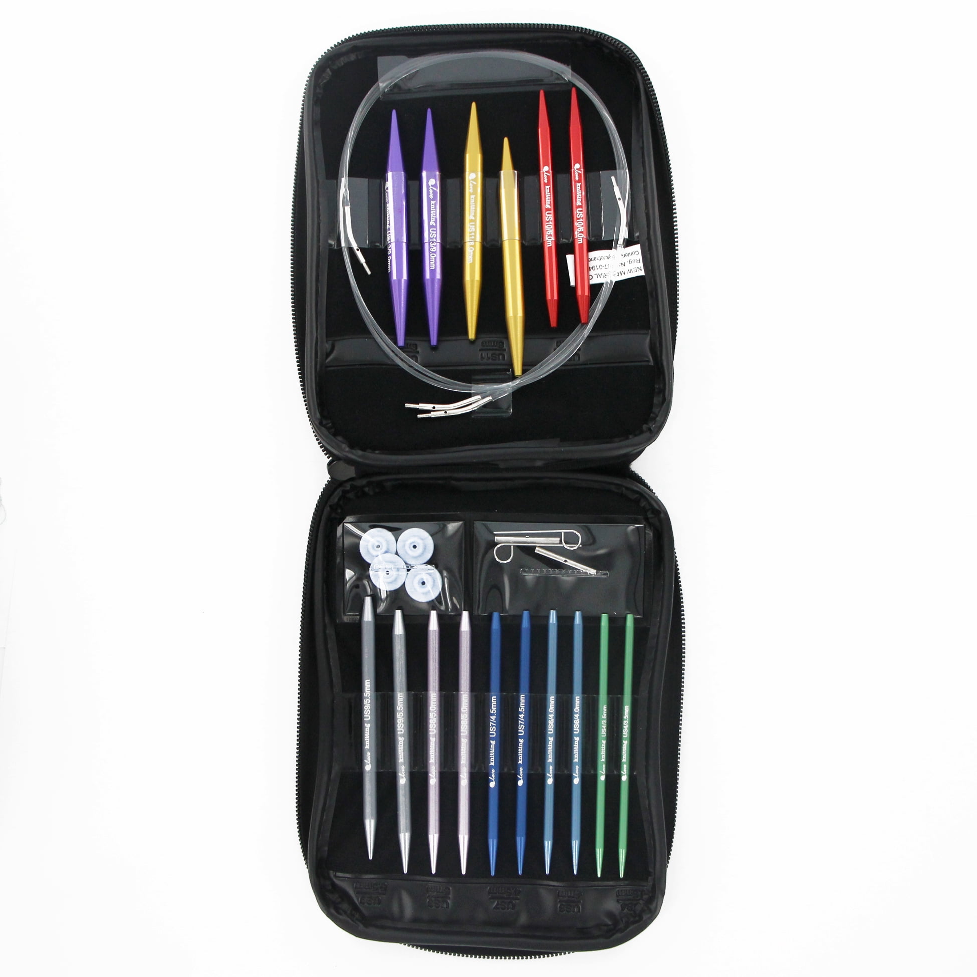 LOVE KNITTING Interchangeable Circular Needle Set with Cables & Case