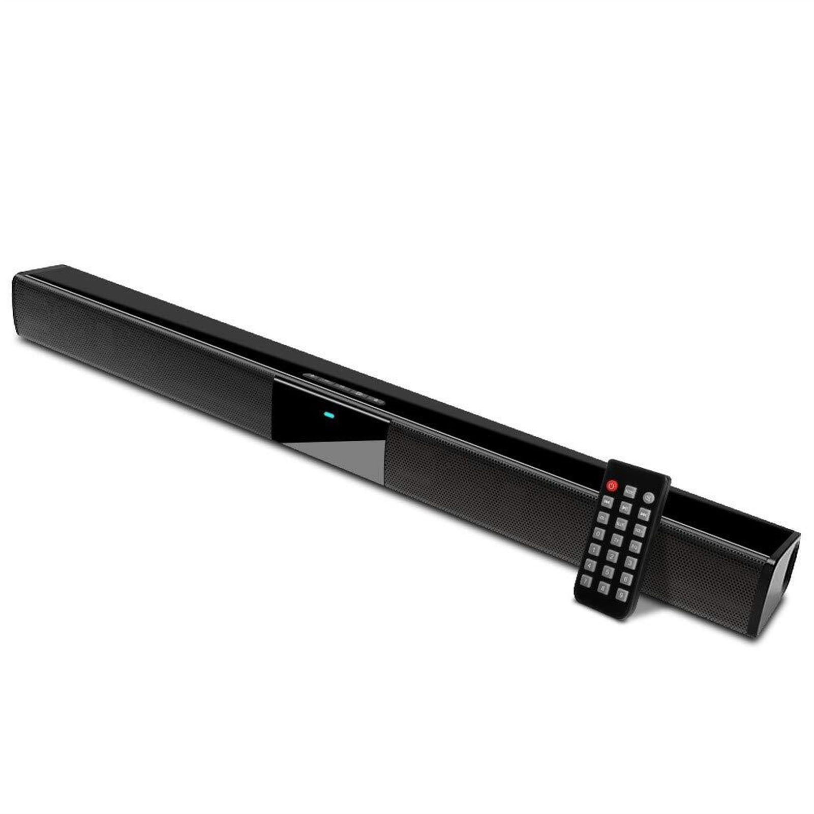 Soundbar, 22-Inch Speaker for TV Sound bar 2.0 Channel Wired &amp; Wireless Bluetooth with Built-in Subwoofers and Batteries ,High Sound