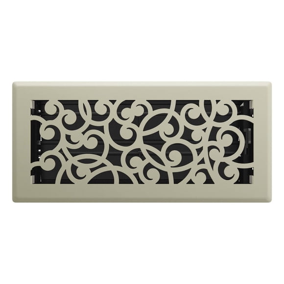 Imperial 4 po x 10 po Registre de plancher en acier, motif pays des merveilles, nickel satiné