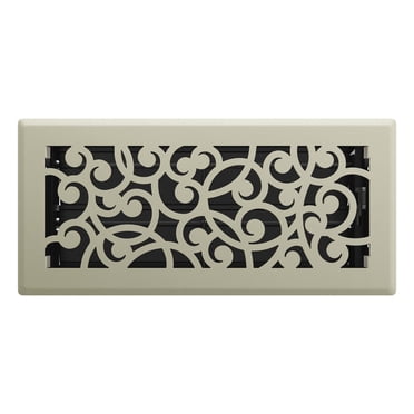 Imperial 4 po x 10 po Registre de plancher en acier, motif pays des merveilles, nickel satiné