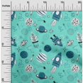 thumbnail image 2 of oneOone Cotton Flex Turquoise Blue Fabric Galaxy Sewing Craft Projects Fabric Prints By Yard 40 Inch Wide, 2 of 4