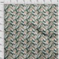 thumbnail image 4 of oneOone Velvet White Fabric Tropical Leaf Fabric For Sewing Printed Craft Fabric By The Yard 58 Inch Wide, 4 of 5
