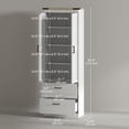 thumbnail image 3 of HOMCOM 67" Tall Kitchen Pantry Cabinet with Adjustable Shelves Cream White, 3 of 10