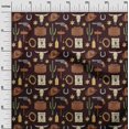 thumbnail image 3 of oneOone Tissu Polyester Spandex Bordeaux Tissu pour Robe de Cowboy Tissu Imprimé au Mètre 56 Pouces de Large, 3 of 5