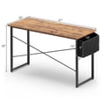 thumbnail image 2 of Gymax Bureau d'Ordinateur Moderne 47 Pieds' Table d'Étude et d'Écriture avec Sac de Rangement Rustique, 2 of 10