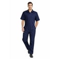 thumbnail image 1 of TOPTIE Men\'s Short-Sleeve Coverall Work Jumpsuit Lightweight with Zipper Front Elastic Waist, 1 of 7