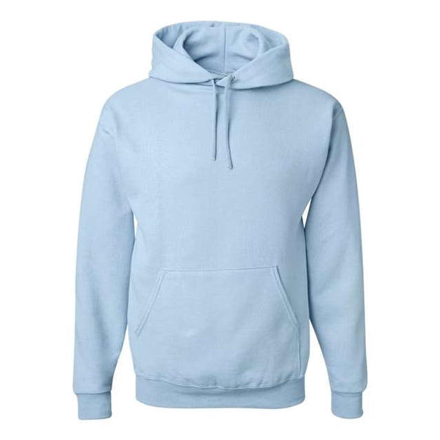 Jerzees Mens NuBlend Pull Over Hooded Sweatshirt, S, Light Blue