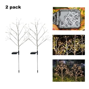 EGNMCR 2 Packs Of Solar Garden Lights For Outdoor Christmas Decoration, LED Solar Lights, String Lights For Solar Christmas Lights, Outdoor Paths, Courtyards Solar lamp