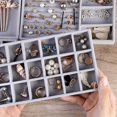 thumbnail image 1 of Velvet Jewelry Display Tray Earrings Bracelets Organizer for Necklace Jewelry Storage Organizer Mixed, 1 of 8