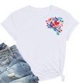 thumbnail image 2 of Pisexur Hauts de Printemps pour Femmes 2025, Hauts pour Femmes, Hauts de Sortie pour Femmes, Hauts pour Dames Mode Imprimé Manches Courtes Blouse de Sortie T-Shirt Drôle à Col Rond Blanc, G, 2 of 7