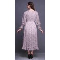thumbnail image 4 of Bimba Floral Women Cotton Smocked Boho Renaissance Long Ruffle MaxiDress-Large, 4 of 5