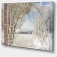 thumbnail image 2 of Lake in Winter Woods - Landscape Canvas Art Print, 2 of 4