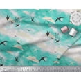 thumbnail image 3 of Soimoi Rayon Fabric Clouds & Flying Swift Bird Fabric Prints By Yard 56 Inch Wide, 3 of 3