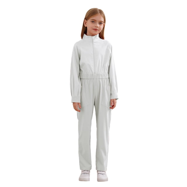 Ocealan Combinaison de Vol à Fermeture Éclair pour Filles Enfants Combinaison Décontractée Ivoire 12