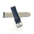 thumbnail image 4 of 20mm Mens' Alligator Style Leather Watch Band Strap, Glossy Finish, Stainless Steel Buckle, 4 of 7