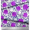 thumbnail image 2 of Soimoi polyester Crepe Fabric Leaves & Rose Flower Print Fabric by Yard 42 Inch Wide, 2 of 3