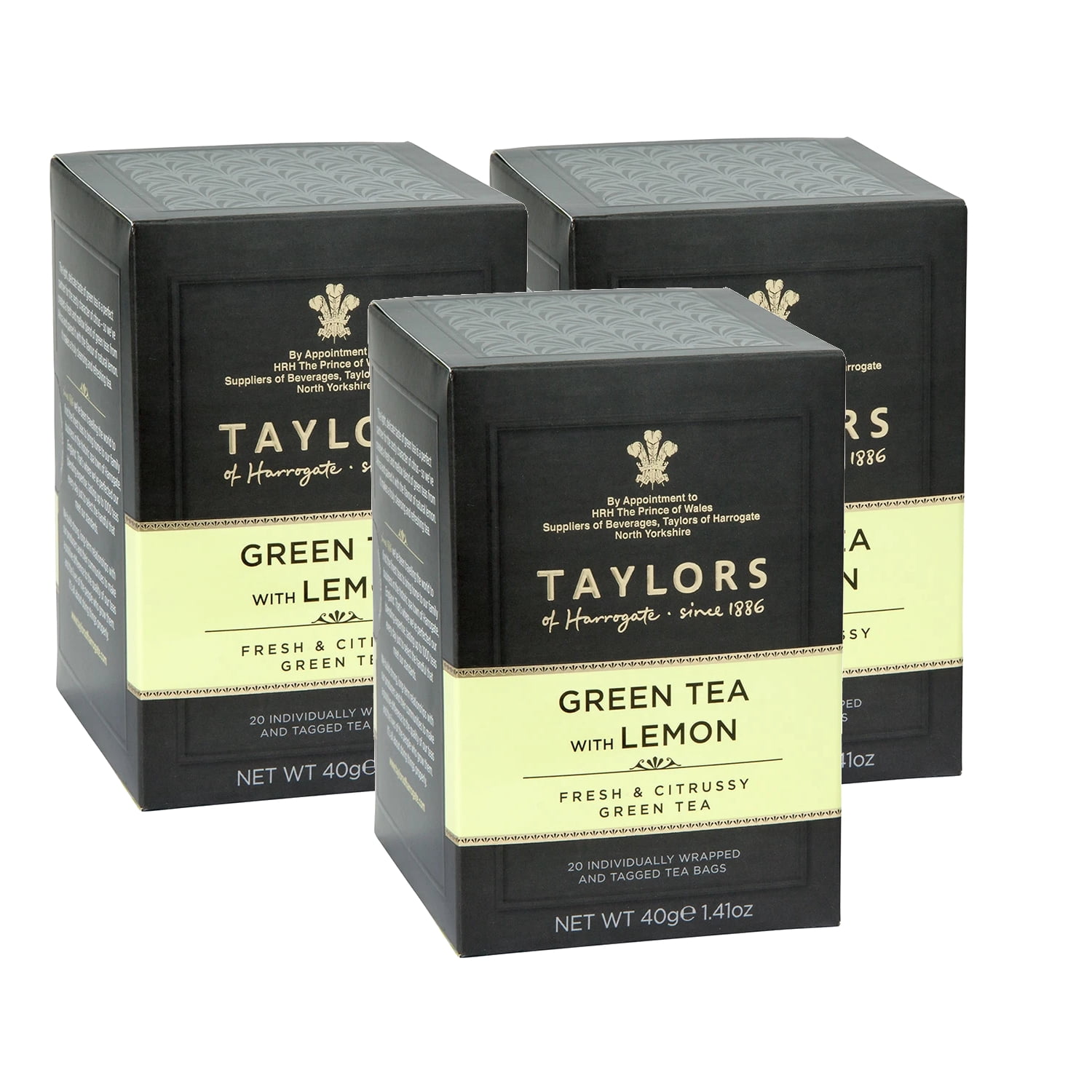Taylors of Harrogate Green Tea with Lemon, 20 Bags - (3 pack)
