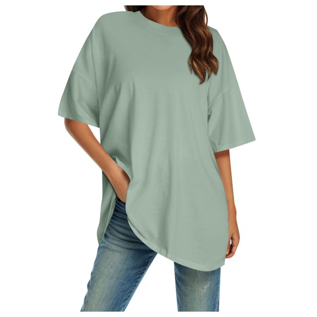 LUOGENLI T-shirts pour Femme pour Femmes Femmes T-Shirt à Col Rond Ajusté Hauts Basiques Manches Courtes T-Shirt d'Été Hauts T-Shirt Classique Tee T-shirts pour Femmes T-shirts Graphiques TTG Grande Taille Fête de la Saint-Patrick Vert Pâle S