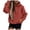 Orange, variant on Aocisk Women's Casual Solid Color Hooded Sweatshirt with Strap Long Sleeve Loose Pullover Top for Comfortable and Streetwear Style Red L
