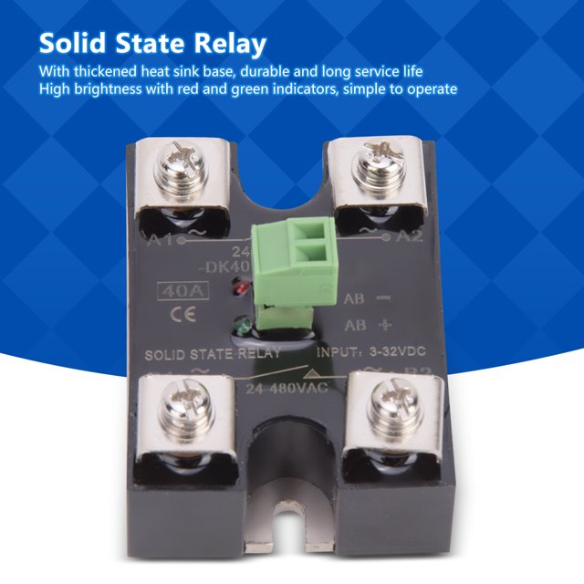 Solid State Relay, Input 3-32VDC Output 24-480VAC, 1 Phase Single Channel DC Control Dual Channel AC SSR