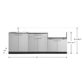thumbnail image 3 of NewAge Products Armoire de Cuisine Extérieure en Acier Inoxydable, Ensemble de 3 Pcs avec Évier, Armoire de Bar et de Gril, 3 of 14