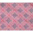 thumbnail image 4 of oneOone Cotton Flex Fabric Leaves & Geometric Block Printed Fabric 1 Yard 40 Inch Wide, 4 of 4