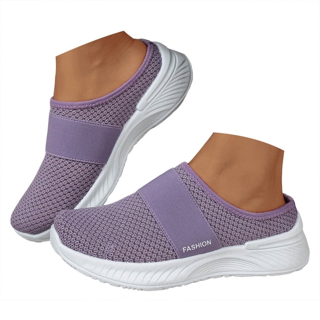 Dakaela Mocassins Orthopédiques pour Femmes Espadrilles Mule Été Confort Bout Fermé Chaussures de Marche Course