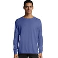 thumbnail image 1 of Hanes Mens ComfortWash Garment Dyed Long Sleeve Tee, M, Deep Forte Blue, 1 of 1